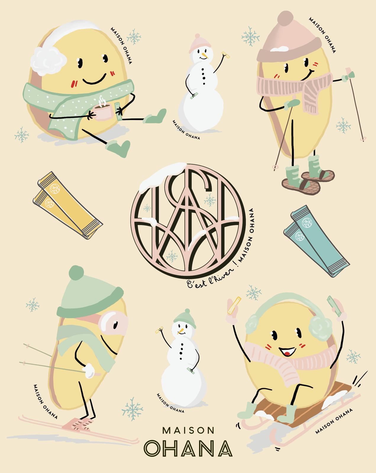 Planche de stickers Maison Ohana